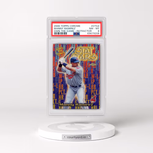2000 Topps Chrome Own the Game #OTG4 Manny Ramirez - Refractor (PSA 8 NM-MT)