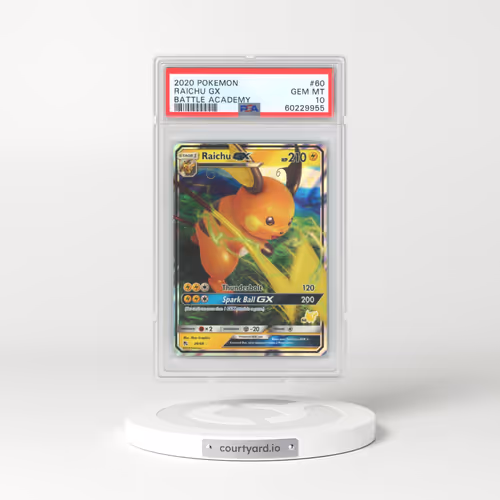 2020 Pokémon Battle Academy #60 Raichu GX - Holo (PSA 10 GEM MINT)