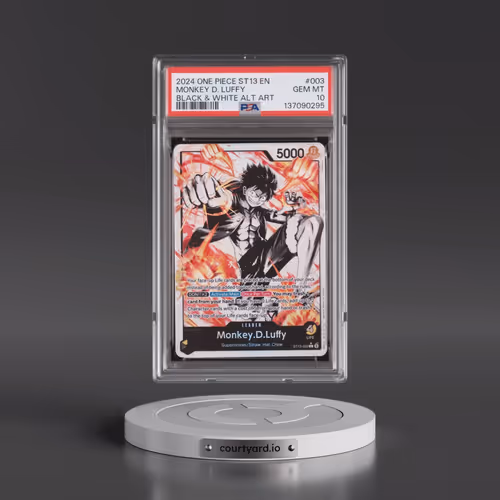 2024 One Piece Ultra Deck ST13-the Three Brothers #003 Monkey D. Luffy - Black & White Alternate Art