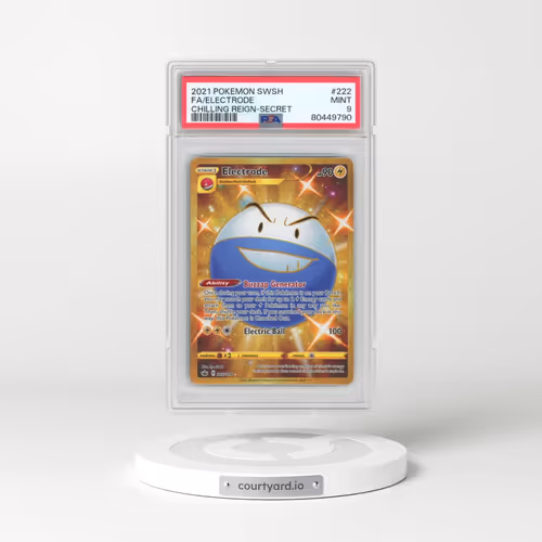 2021 Pokémon Sword & Shield Chilling Reign #222 Electrode - Full Art Secret (PSA 9 MINT)