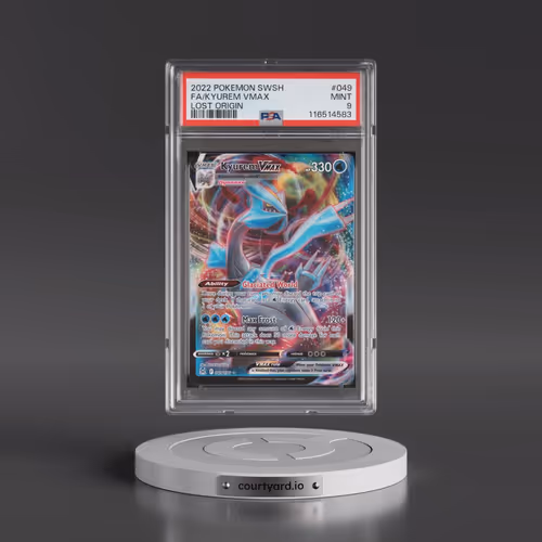 2022 Pokémon Sword & Shield Lost Origin #049 Kyurem Vmax - Full Art (PSA 9 MINT)