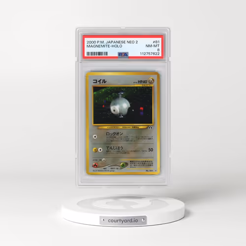 2000 Pokémon Neo 2 #81 Magnemite - Holo (PSA 8 NM-MT)