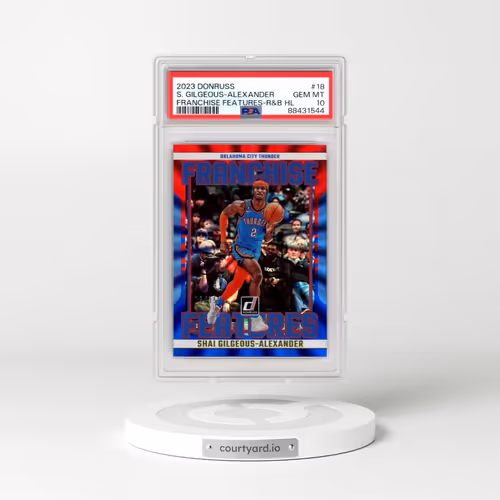 2023 Panini Donruss Franchise Features #18 Shai Gilgeous-Alexander - Holo Red and Blue Laser (PSA 10