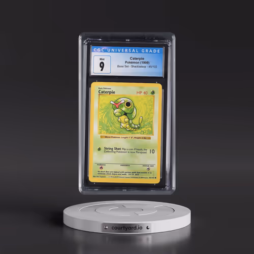 1999 Base Set #45/102 Caterpie - Shadowless Shadowless (CGC 9 MINT)