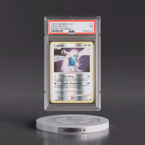 2007 Pokémon Diamond & Pearl Secret Wonders #14 Lugia - Reverse Foil (PSA 7 NM)