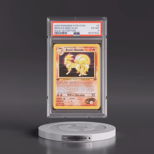 2000 Pokémon Gym Challenge #3 Brock's Ninetales - 1st Edition Holo (PSA 6 EX-MT)