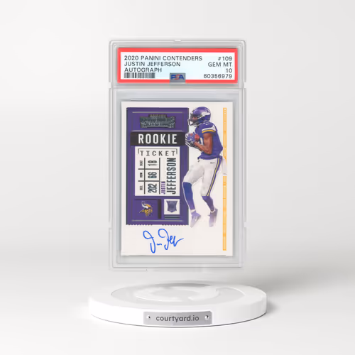 2020 Panini Contenders #109 Justin Jefferson - Autograph (PSA 10 GEM MINT)