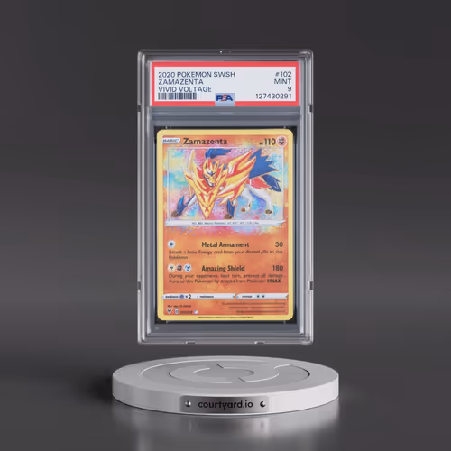 2020 Pokémon Sword & Shield Vivid Voltage #102 Zamazenta (PSA 9 MINT)