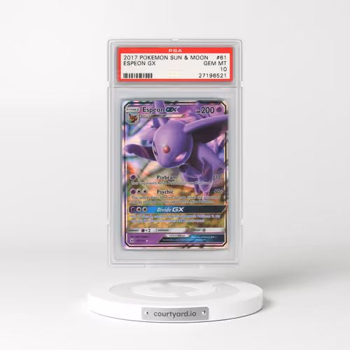 2017 Pokémon Sun & Moon #61 Espeon GX - Holo (PSA 10 GEM MINT)