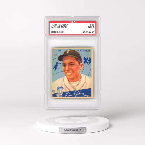 1934 Goudey #66 Mel Harder (PSA 7 NM)