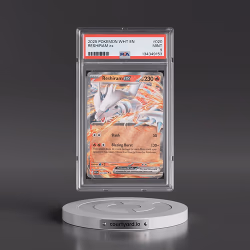 2025 Pokémon Wht EN-White Flare #020 Reshiram EX - Holo (PSA 9 MINT)