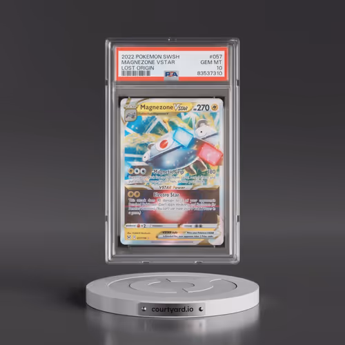 2022 Pokémon Sword & Shield Lost Origin #057 Magnezone Vstar (PSA 10 GEM MINT)