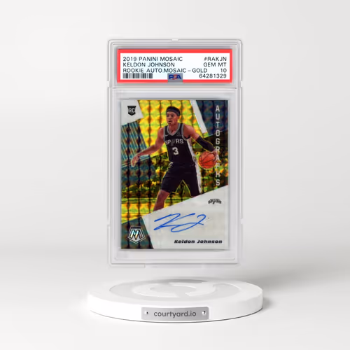 2019 Panini Mosaic Rookie Autographs Mosaic #RAKJN Keldon Johnson - Gold (PSA 10 GEM MINT)