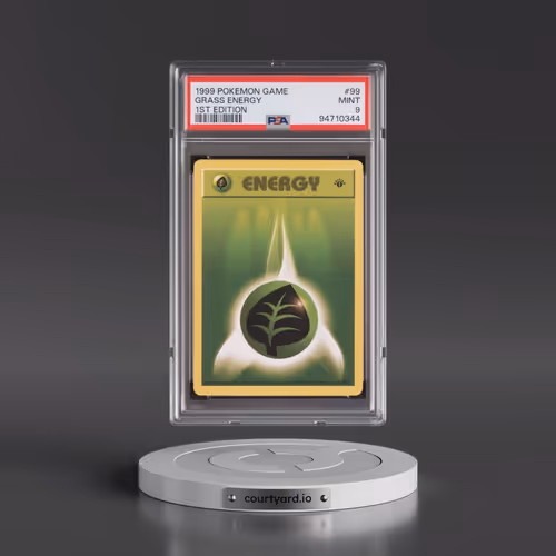 1999 Pokémon Game #99 Grass Energy - 1st Edition (PSA 9 MINT)