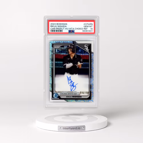 2024 Bowman Chrome Prospect Autographs #CPARN Rikuu Nishida - Hta Choice Refractor (PSA 10 GEM MINT)