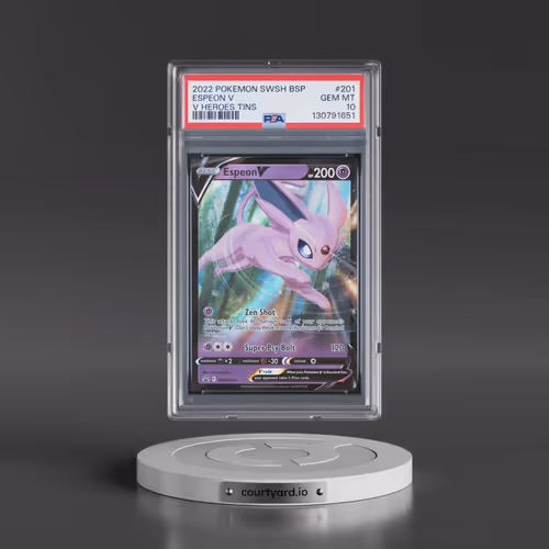 2022 Pokémon Swsh Black Star Promo #201 Espeon V - Holo V Heroes Tins (PSA 10 GEM MINT)