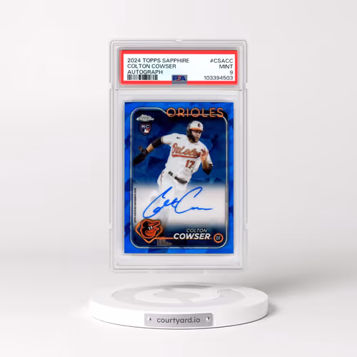2024 Topps Chrome Sapphire Chrome Sapphire Autographs #CSACC Colton Cowser (PSA 9 MINT)