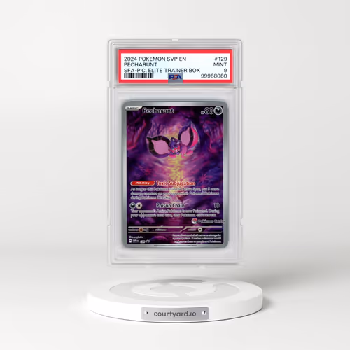 2024 Pokémon Svp EN-SV Black Star Promo #129 Pecharunt - Shrouded Fable Pokemon Center Elite Trainer