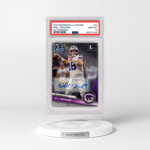 2023 Bowman University Chrome #93 Will Howard - Autograph (PSA 10 GEM MINT)