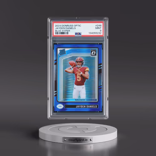 2024 Panini Donruss Optic #248 Jayden Daniels - Blue Hyper (PSA 9 MINT)
