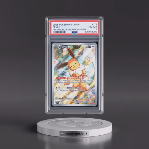 2025 Pokémon Svp EN-SV Black Star Promo #173 Eevee - Prismatic Evolutions Elite Trainer Box (PSA 8 N
