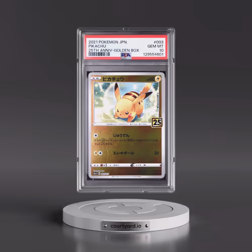 2021 Pokémon Asia 25th Anniversary Promo #003 Pikachu - Golden Box (PSA 10 GEM MINT)