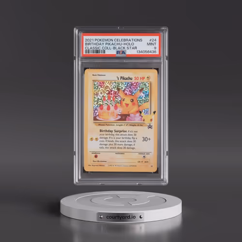 2021 Pokémon Celebrations Classic Collection #24 Birthday Pikachu - Holo (PSA 9 MINT)