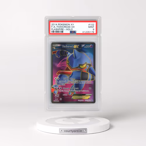 2014 Pokémon XY Flashfire #102 Toxicroak EX - Holo Full Art (PSA 9 MINT)