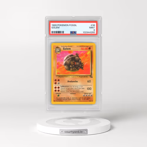 1999 Pokémon Fossil #36 Golem (PSA 9 MINT)