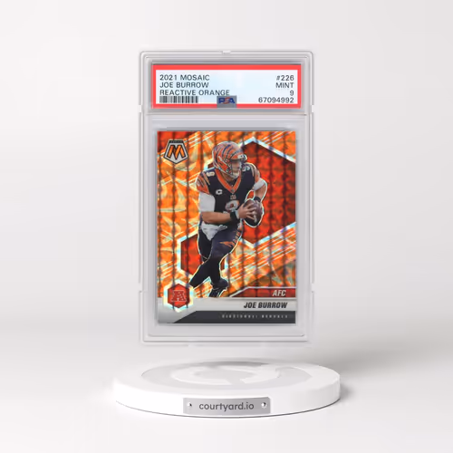 2021 Panini Mosaic #226 Joe Burrow - Reactive Orange (PSA 9 MINT)