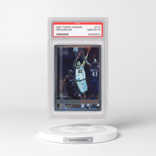1997 Topps Chrome #115 Tim Duncan (PSA 10 GEM MINT)