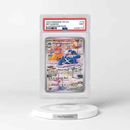 2024 Pokémon Tef EN-Temporal Forces #178 Metagross - Illustration Rare (PSA 9 MINT)