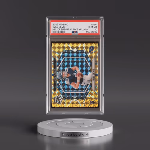 2023 Panini Mosaic NFL Debut #ND4 Will Levis - Reactive Yellow (PSA 10 GEM MINT)