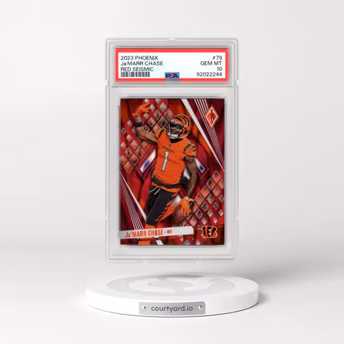 2023 Panini Phoenix #79 JA'Marr Chase - Red Seismic (PSA 10 GEM MINT)