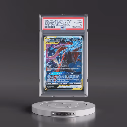 2019 Pokémon Sun & Moon Tag Team GX All Stars #072 Greninja & Zoroark GX - Holo (PSA 10 GEM MINT)