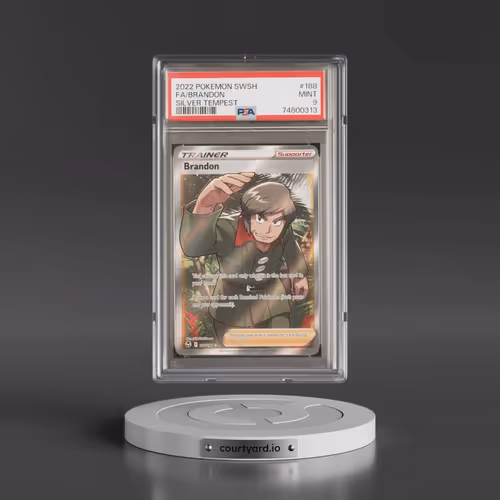2022 Pokémon Sword & Shield Silver Tempest #188 Brandon - Full Art (PSA 9 MINT)