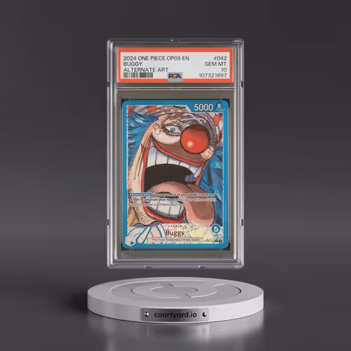 2024 One Piece OP09-Emperors in the New World #042 Buggy - Alternate Art (PSA 10 GEM MINT)