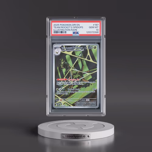 2025 Pokémon Dri EN-Destined Rivals #187 Team Rocket's Spidops - Illustration Rare (PSA 10 GEM MINT)