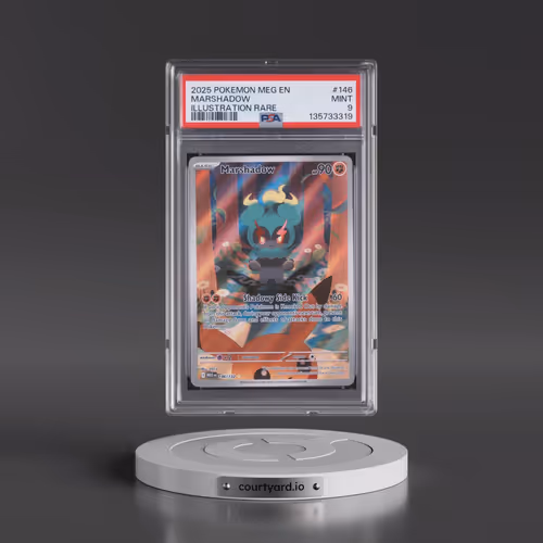 2025 Pokémon Meg EN-Mega Evolution #146 Marshadow - Illustration Rare (PSA 9 MINT)