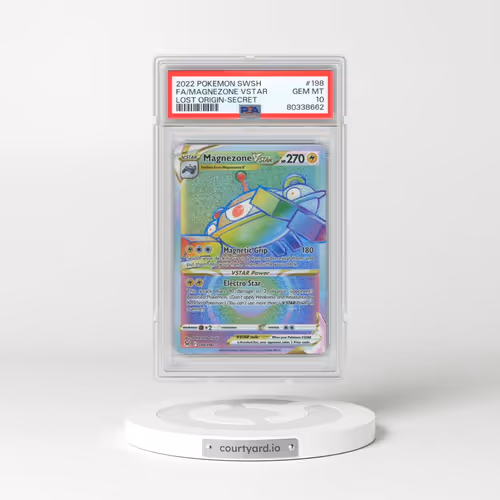 2022 Pokémon Sword & Shield Lost Origin #198 Magnezone Vstar - Full Art Secret (PSA 10 GEM MINT)