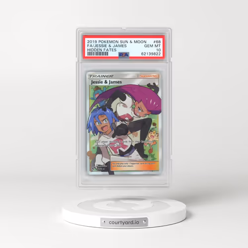 2019 Pokémon Sun & Moon Hidden Fates #68 Jessie & James - Full Art (PSA 10 GEM MINT)