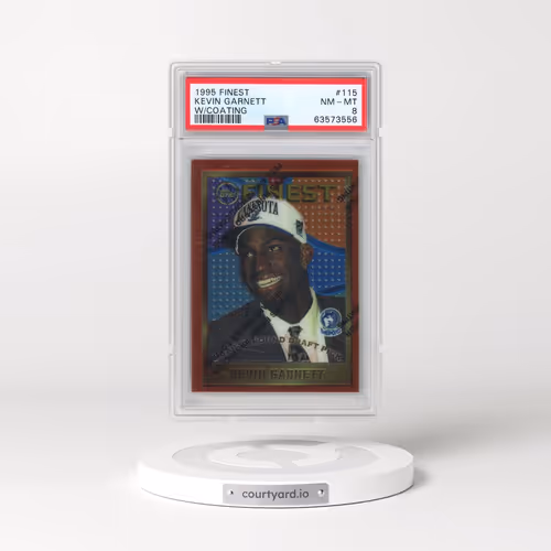 1995 Finest #115 Kevin Garnett - w/Coating (PSA 8 NM-MT)