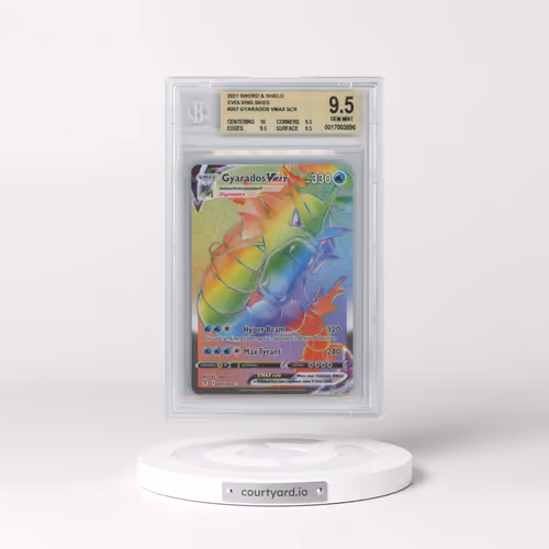 2021 Evolving Skies #207 Gyarados VMAX - Rainbow Rare Holo (BGS 9.5 GEM MINT)
