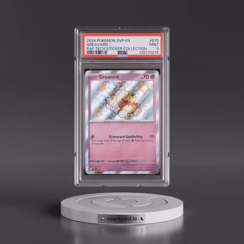 2024 Pokémon Svp EN-SV Black Star Promo #070 Greavard - Paldean Fates Tech Sticker Collection (PSA 9