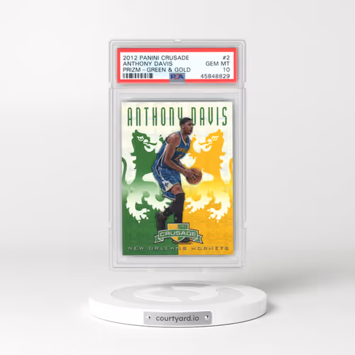 2012 Panini Crusade Prizm #2 Anthony Davis - Green & Gold (PSA 10 GEM MINT)