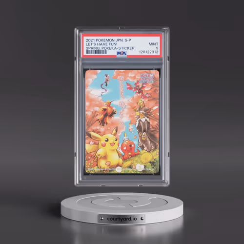 2021 Pokémon S Promo Let's Have Fun! Spring, Pokeka - Sticker (PSA 9 MINT)