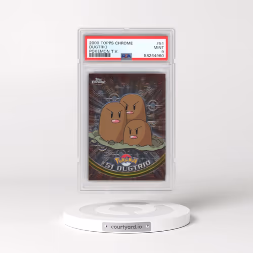 2000 Topps Chrome Pokémon T.V. #51 Dugtrio (PSA 9 MINT)