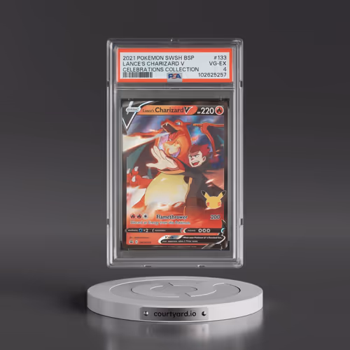2021 Pokémon Swsh Black Star Promo #133 Lance's Charizard V - Holo Celebrations Collection (PSA 4 VG