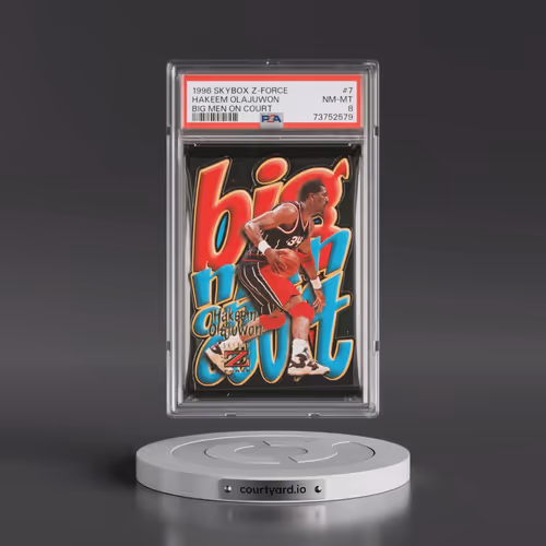 1996 Skybox Z-Force Big Men on Court #7 Hakeem Olajuwon (PSA 8 NM-MT)