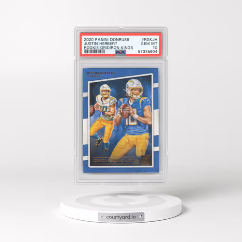 2020 Panini Donruss Gridiron Kings #RGKJH Justin Herbert - Rookie (PSA 10 GEM MINT)